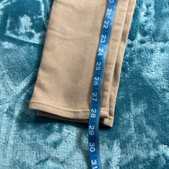 Women's Super Skinny High Waist Ankle pants sz 8 tan side zip - Picture 5 of 7